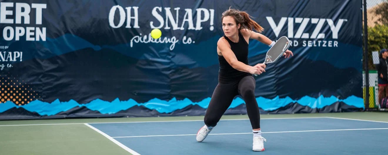 Lea Jansen competing at the PPA Desert Ridge Open earlier this year.