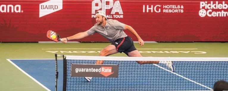 Jack Sock playing pickleball.