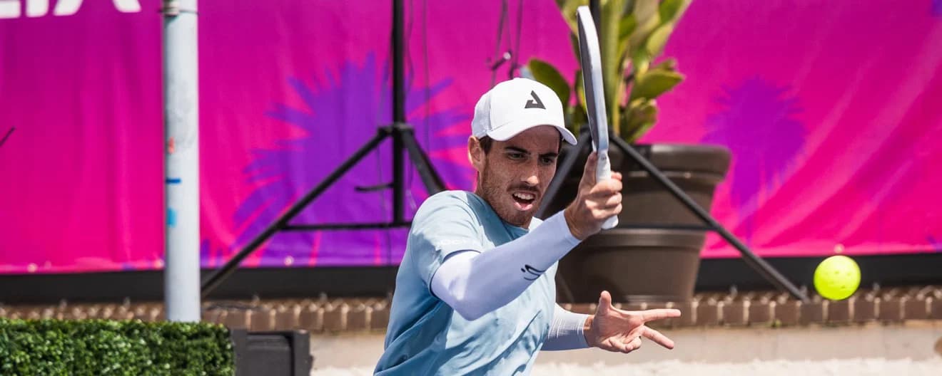 Federico Staksrud competing at the Veolia LA Open.