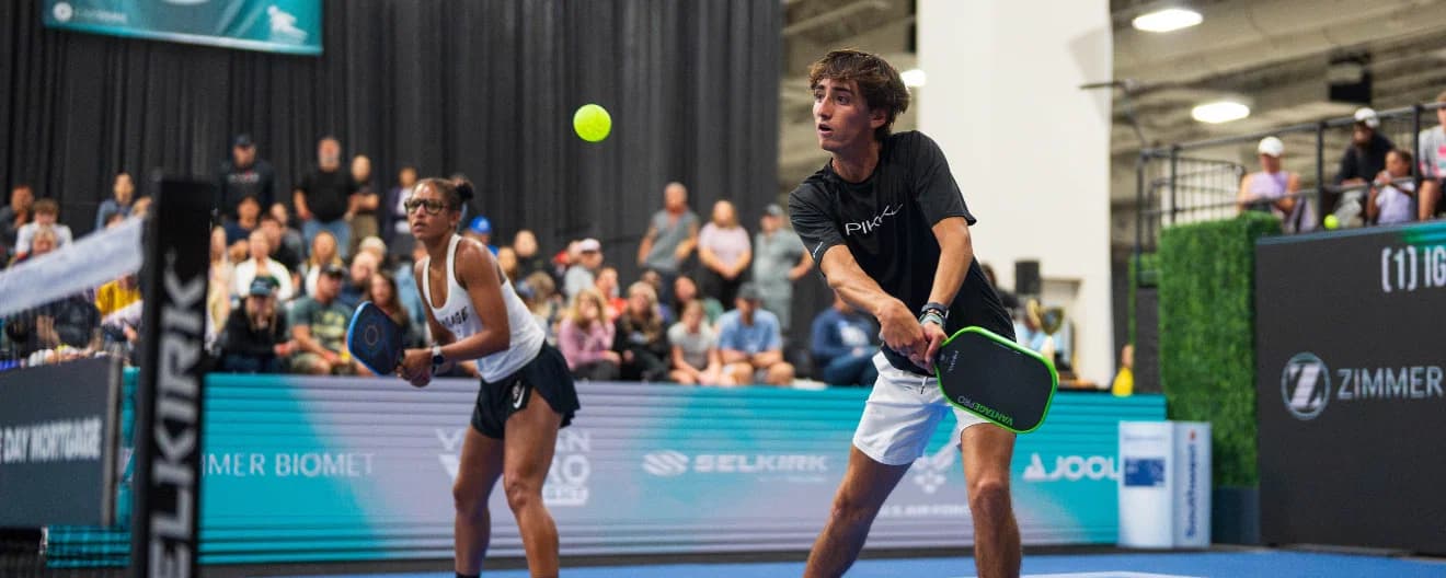 Gabriel Tardio and Jessie Irvine competing at The Picklr Utah Open.