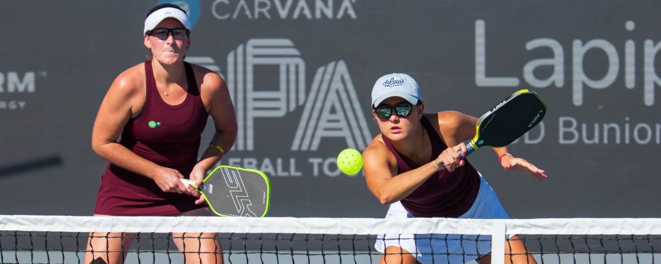 Rachel Rohrabacher and Anna Bright competing at Worlds.