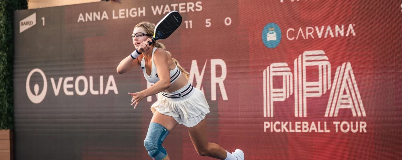 Anna Leigh Waters competing at the CIBC PPA Tour Finals presented by ROAR Organic.